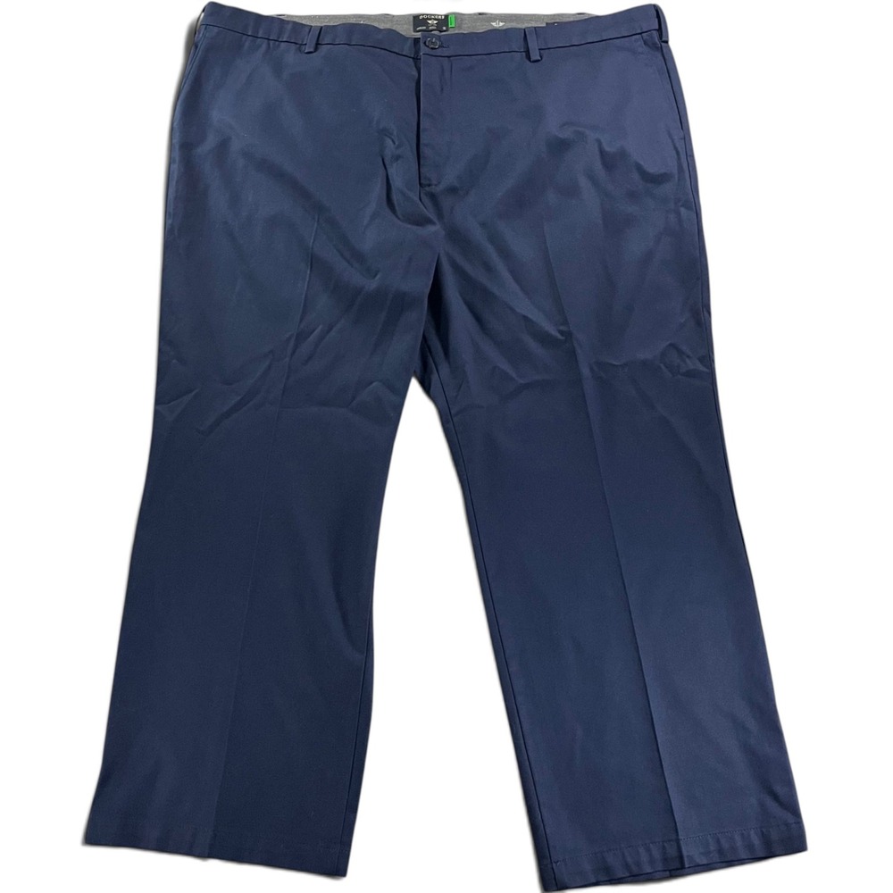 Dockers Mens 46x29 Navy Blue Straight Fit Stain Defender Chino Pants A6779-0001